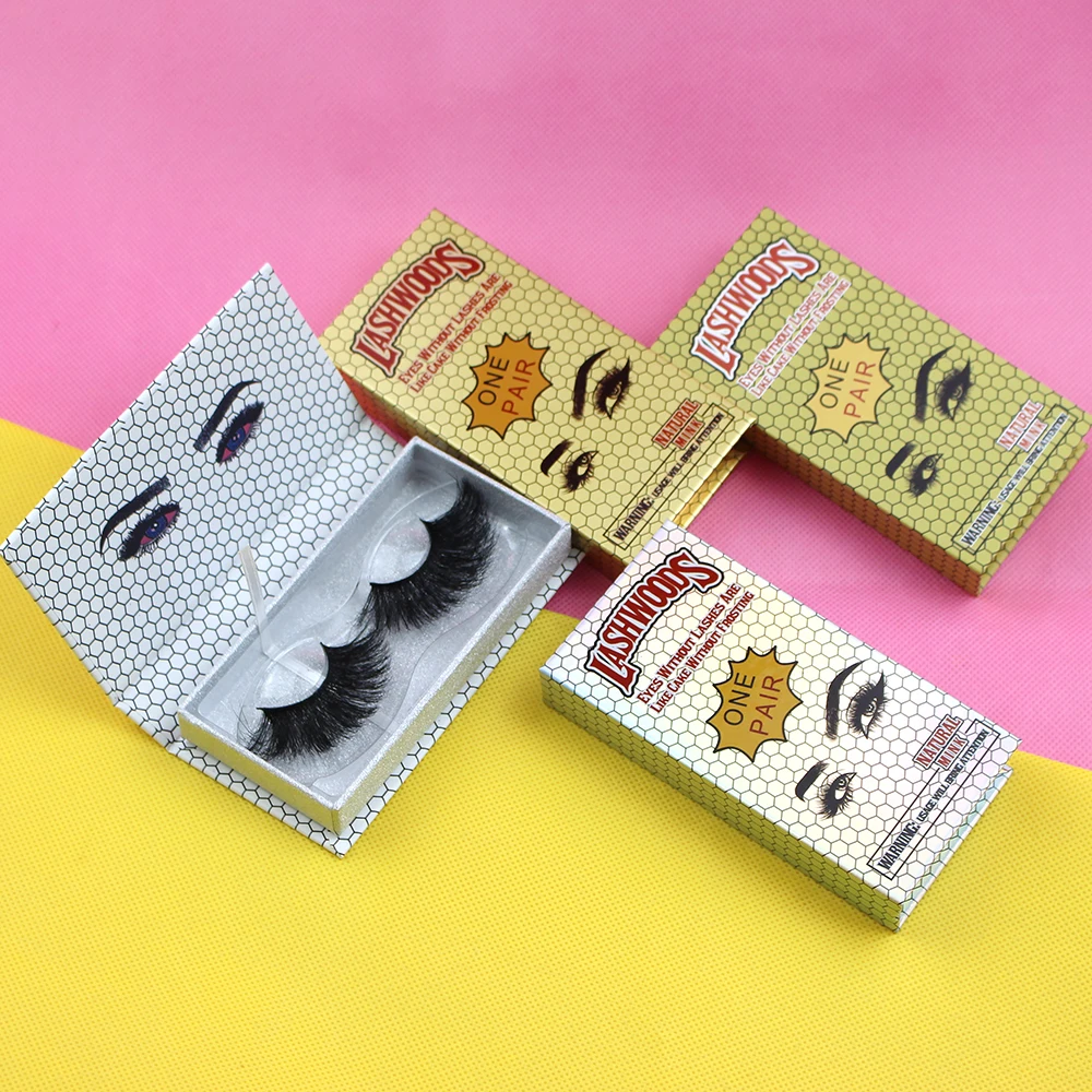 

3d mink eyelashes custom packaging box private label mink eyelashes, Black