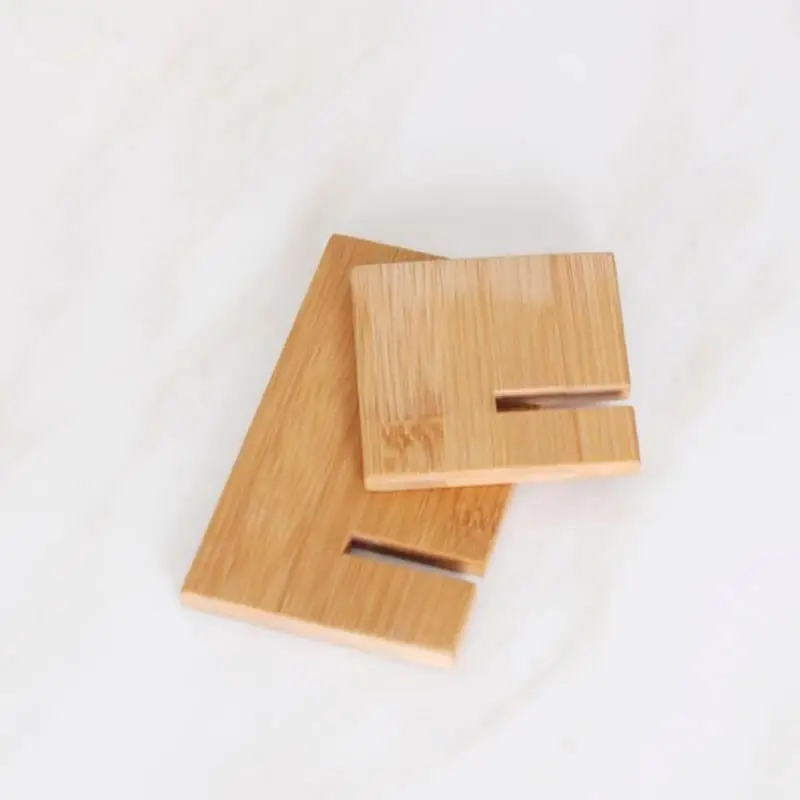 

Bamboo phone holder TOLkq display stand base, Wood color