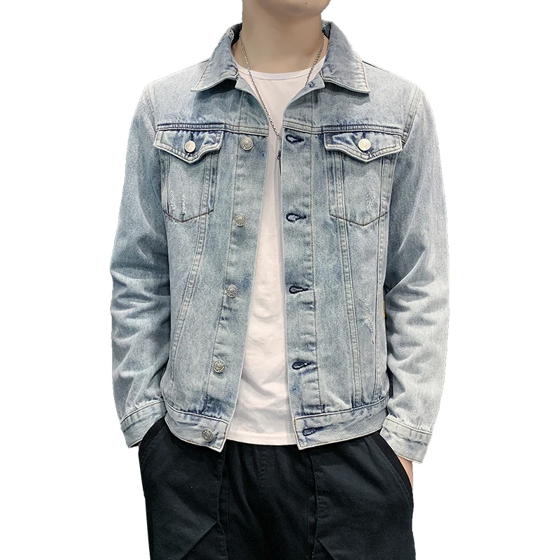 

wholesale Custom 2020 unisex wind breaker Plus Size 5XL streetwear mens denim jean Jackets