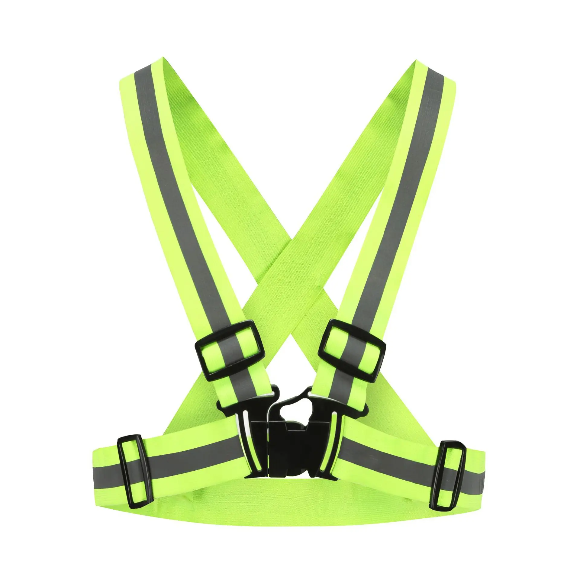 

bicycle Elastic Adjustable cheap safety Reflective Belt bike Running Bicycle Safety Vest With Buckle cycling reflective tape, Color