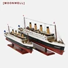 RMS Titanic wooden cruise ship model with Led lights 31.5" nautical home decoration Photography background display