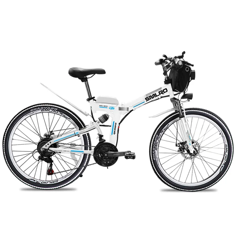 

Light and compact 36V 250W 8Ah e bike Full Suspension electric bicycle MTB Electric Adult FOLDABLE BIKE, White ,black,green,red