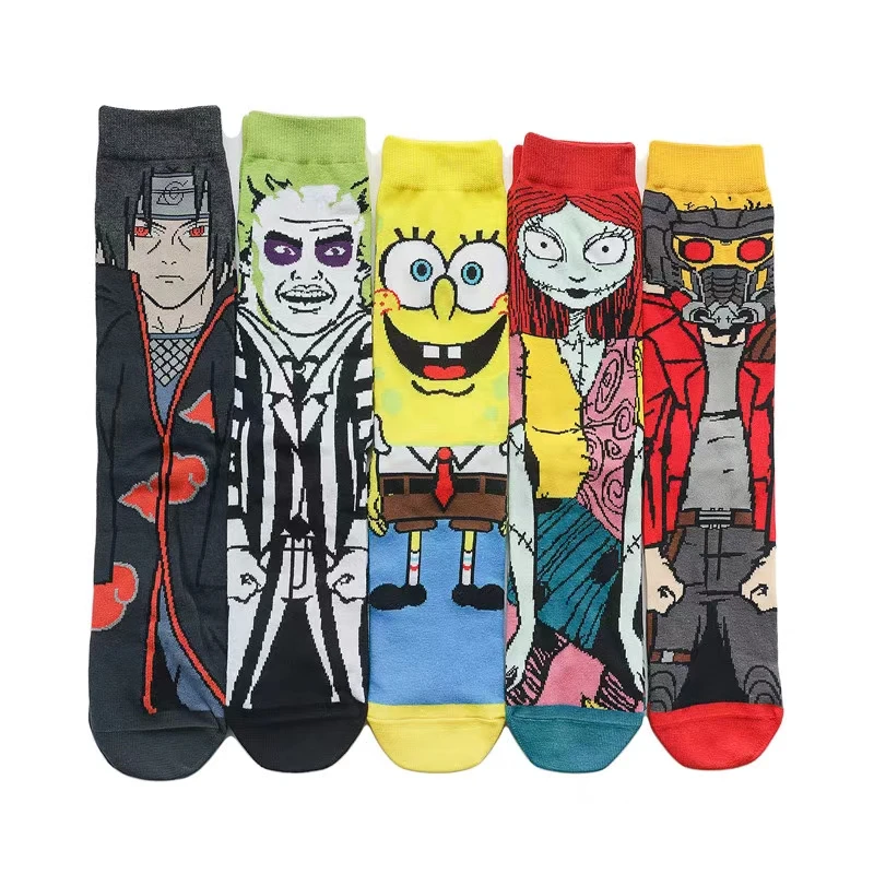 

Men women anime funny socks meias cartoon tube ants stockings chaussettes knitting calcetines socks
