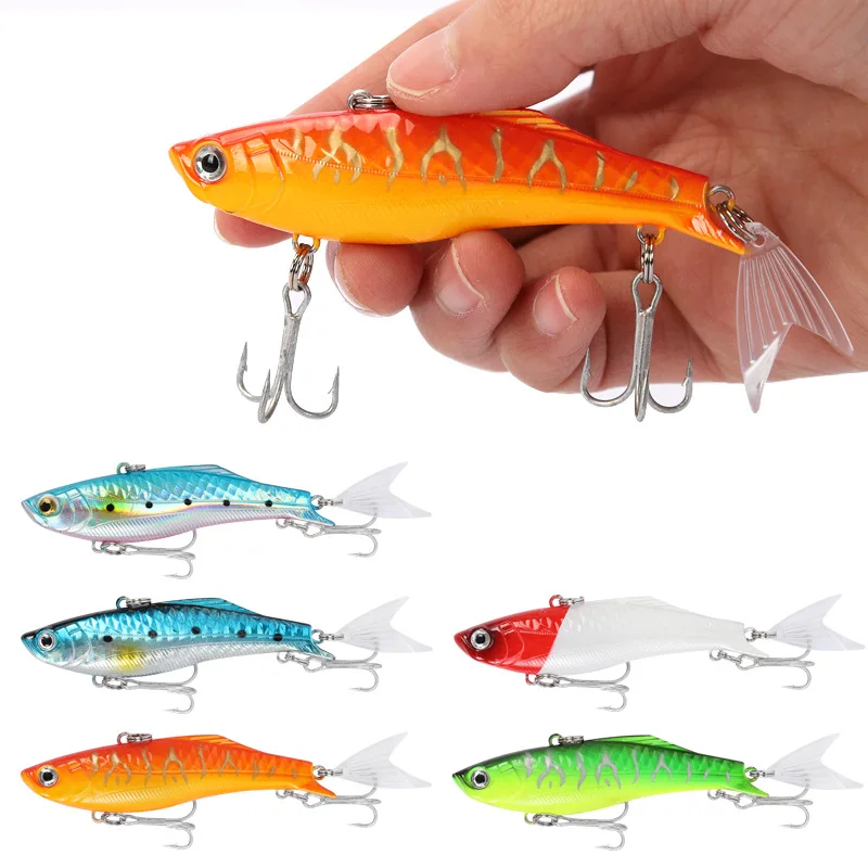 

Hot sale 8.4cm 23g sinking VIB 3D fishing eyes Blade Hard plastic Bait Vibration fishing Lure