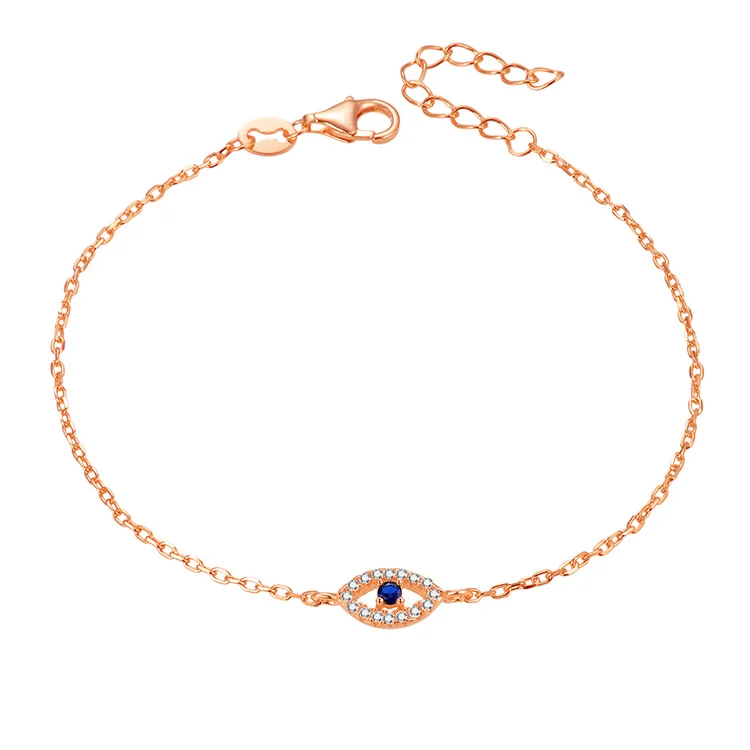

Poliva Wholesale Price Custom Design Jewelry 925 Sterling Silver Rose Gold Plated Jewellery Tennis Zircon Boho Bracelet
