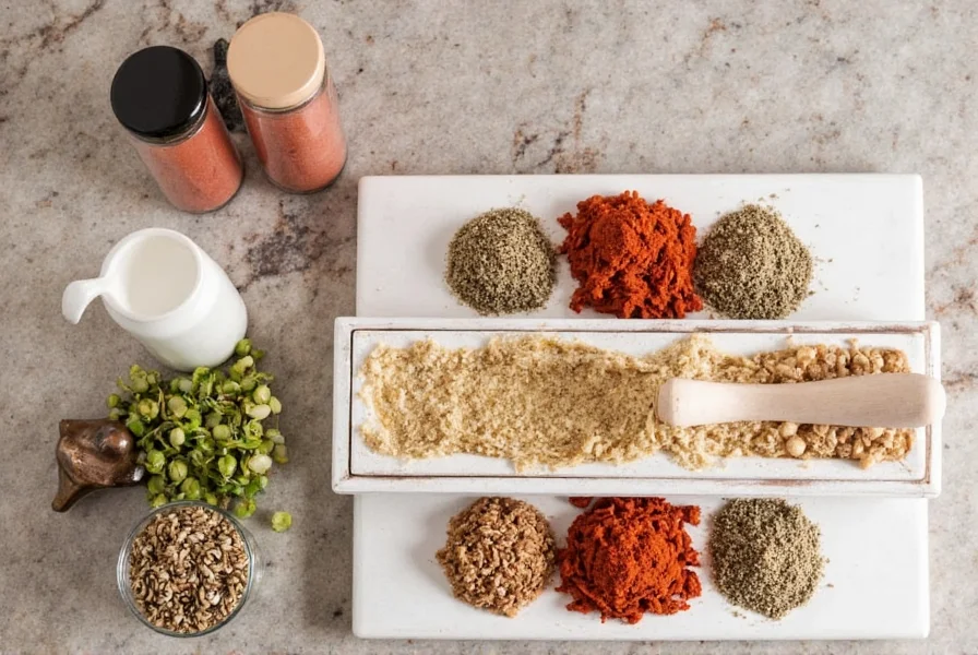 Tray with different flavored salts