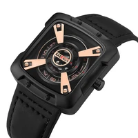 

KADEMAN Top Brand Luxury Fashion Trend Mens Watches Rectangular Dial Leather Wristwatch Quartz Watch Relogio Masculino reloj 612