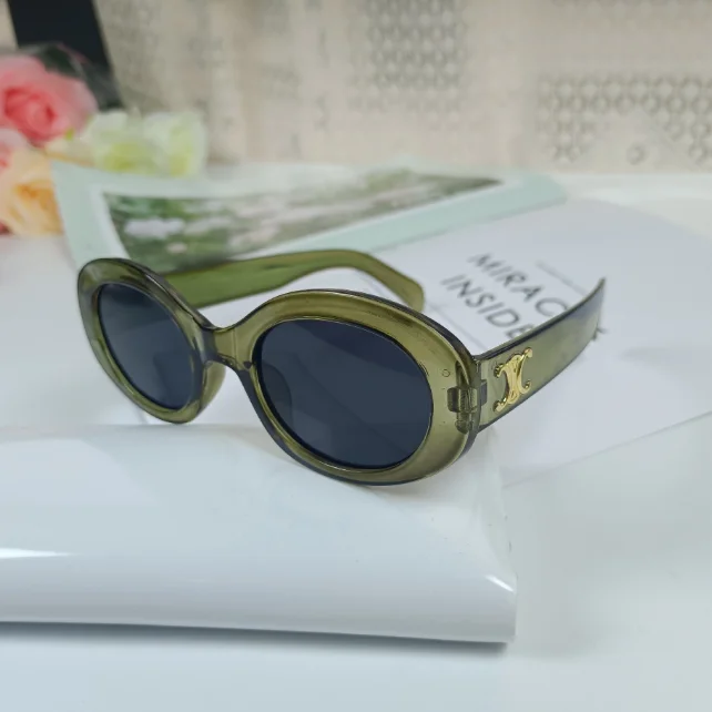 90's Vintage Women Oval Frame Sunglasses Trendy Sun Glasses Retro Rectangle Sunglasses