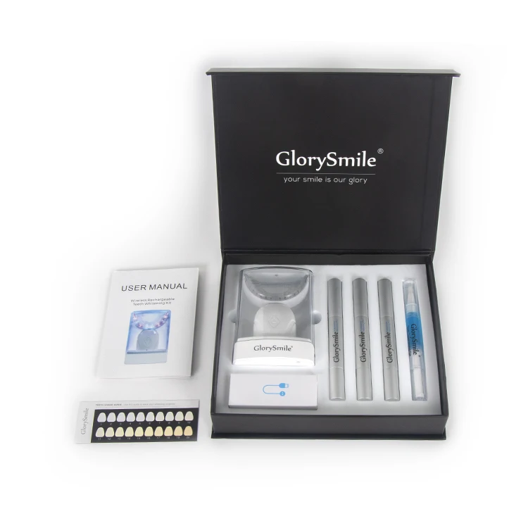 

Luxury Wireless Rechargeable Cheap Customization Dental PAP Peroxide Bleaching Gel Teeth Whitening Led Kit