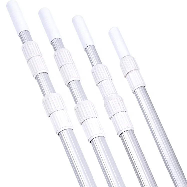 

Swimming Pool Aluminum Telescopic Adjustable Pole Cleaning Equipment, White