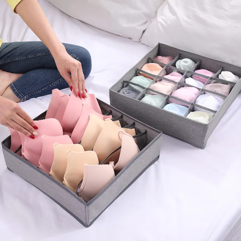 

collapsible underwear storage box drawer type mesh socks folding storage box