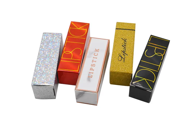 个性化黄金冲压标志可爱礼品包装口红纸盒化妆品