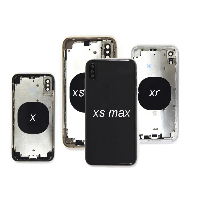 

Mobile Phone Back Battery Cover Housing For Iphone X XS XS Max XR Full Body Middle Frame Custom With Logo, All color