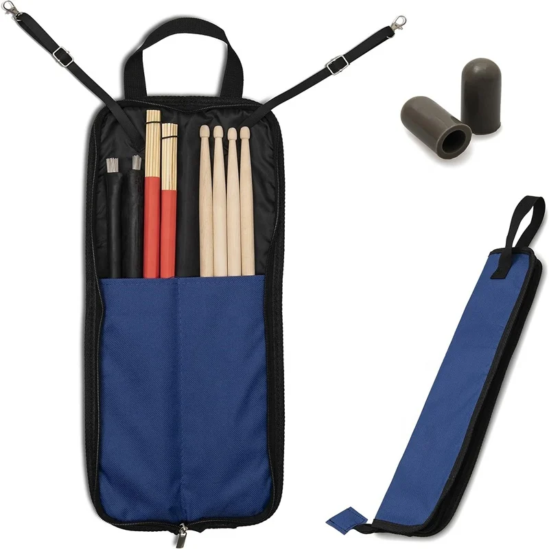 Outdoor Drum Sticks Storage Pouch Handbags Heavy Duty Drumsticks Bag Holder with Handle Portable Blue Thickenend Drum Stick Bags