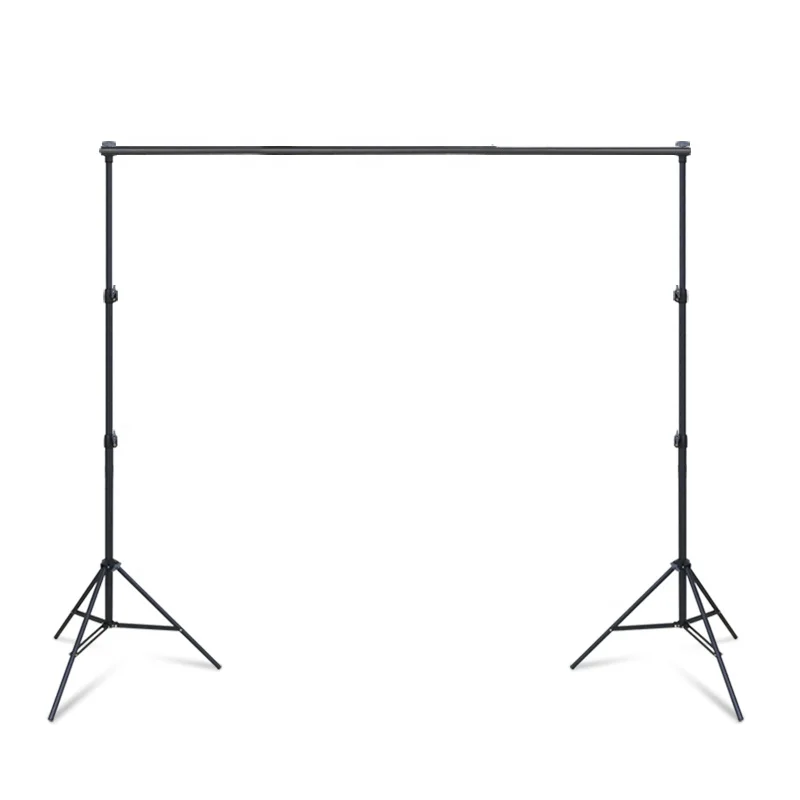 

backdrop stand adjustable background support stand crossbar system photo studio 10 ft banner backdrop stand background studio, Black