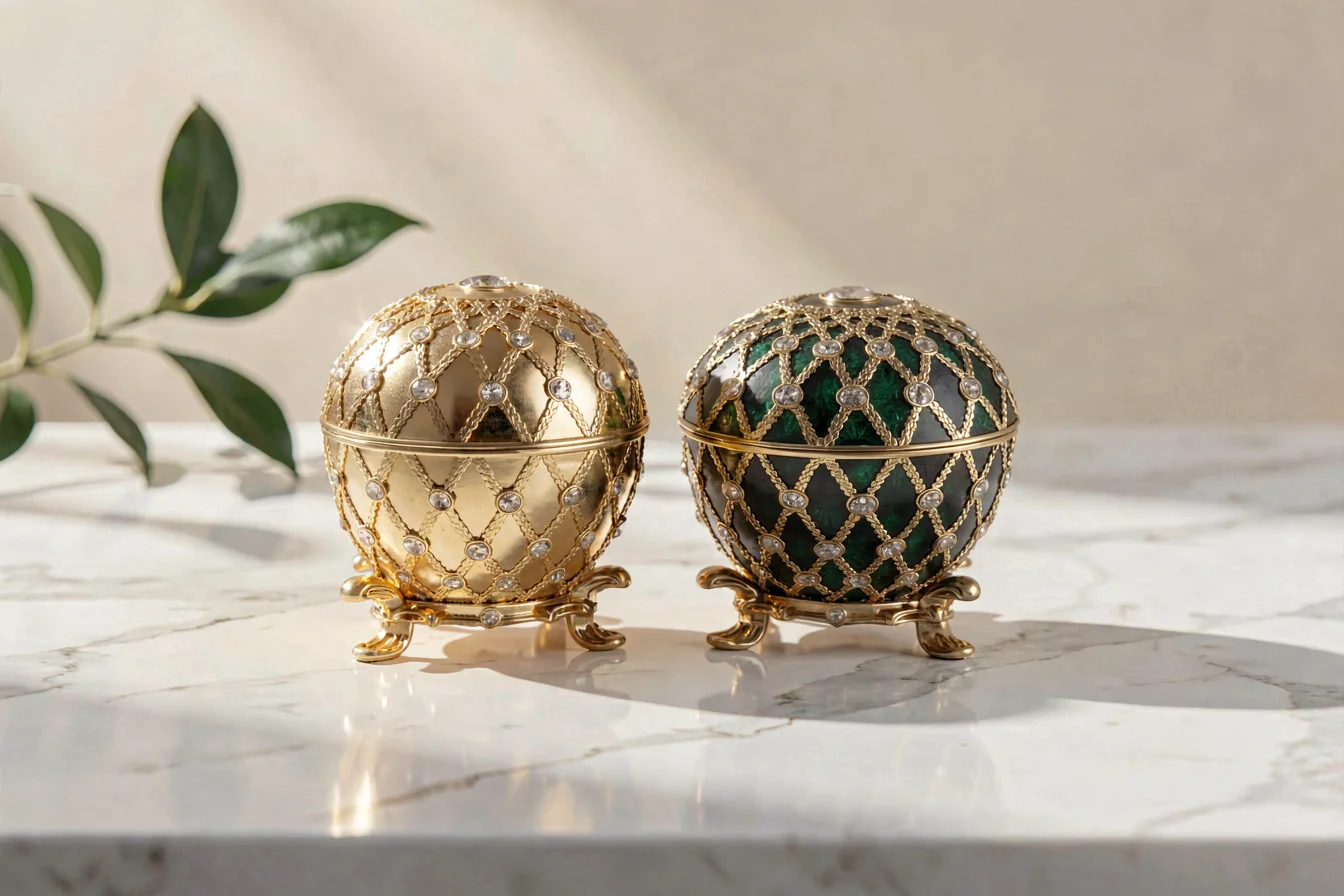 Trending Gold Fabergé Egg vs. Traditional Fabergé Egg