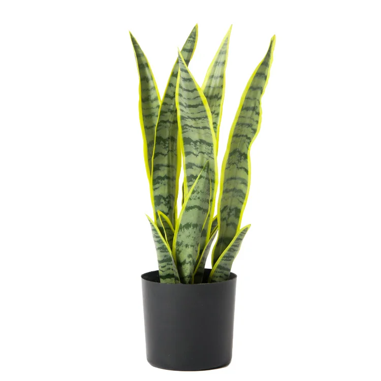 

46 cm desk decoration small potted plant yellow and green tiger tail artificial tiger Piran Artificial tree, Green or yellow edge