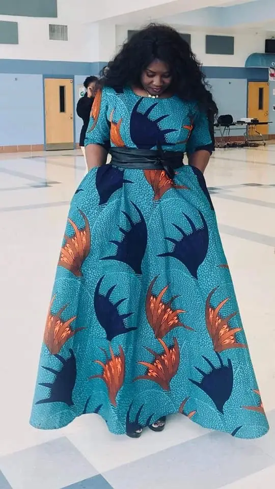 kitenge long dress designs Latest Ankara & Modern making it a versatile Denim Story Dress style:DRESS WITH BOLERO Simple Chiffon Lace Scoop For plus size