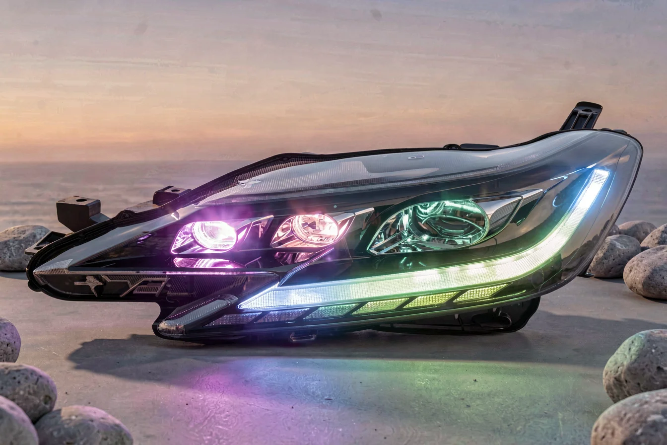 Premium Toyota Mark X Headlight LED Model vs Standard Model