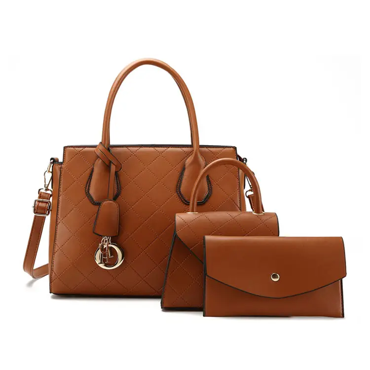 

Luxury Clutch Shoulder Tote Handbag Ensemble Sac A Main Conjunto Bolso Pu Leather Lingge Tassel Hand Bags Ladies Handbags Set, 4 colors to choose