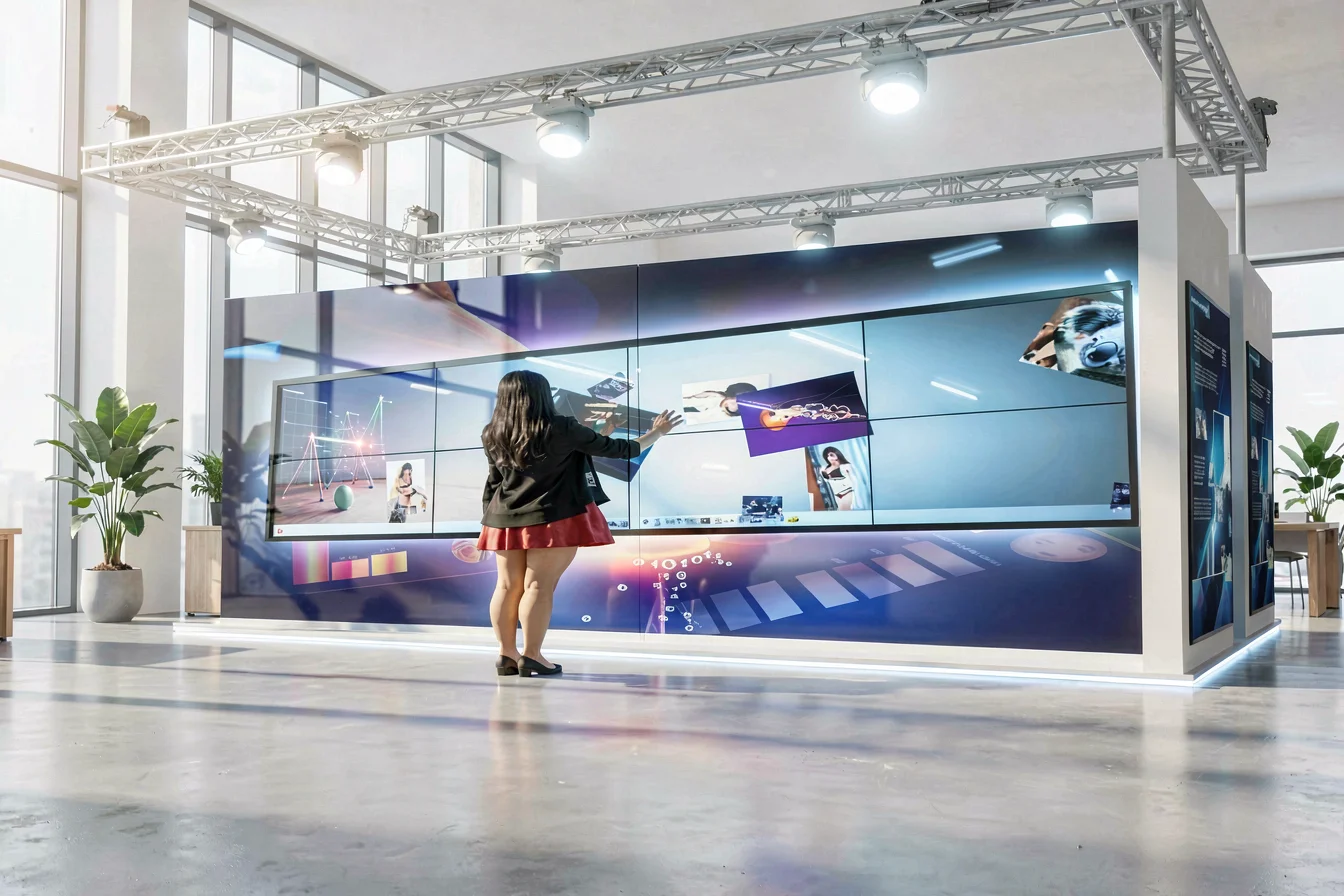 Interactive LED panel display