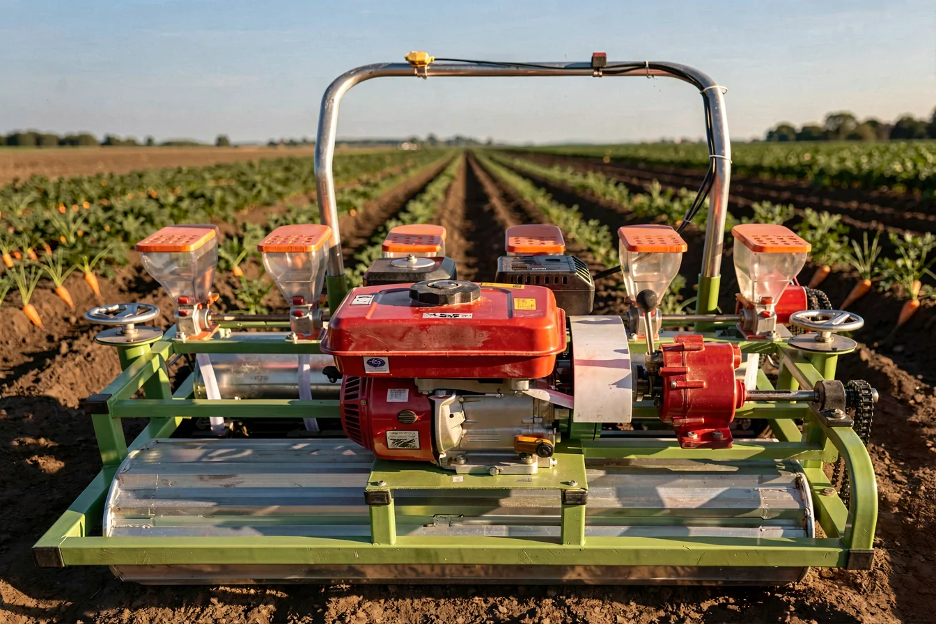 Adjustable carrot seed planter