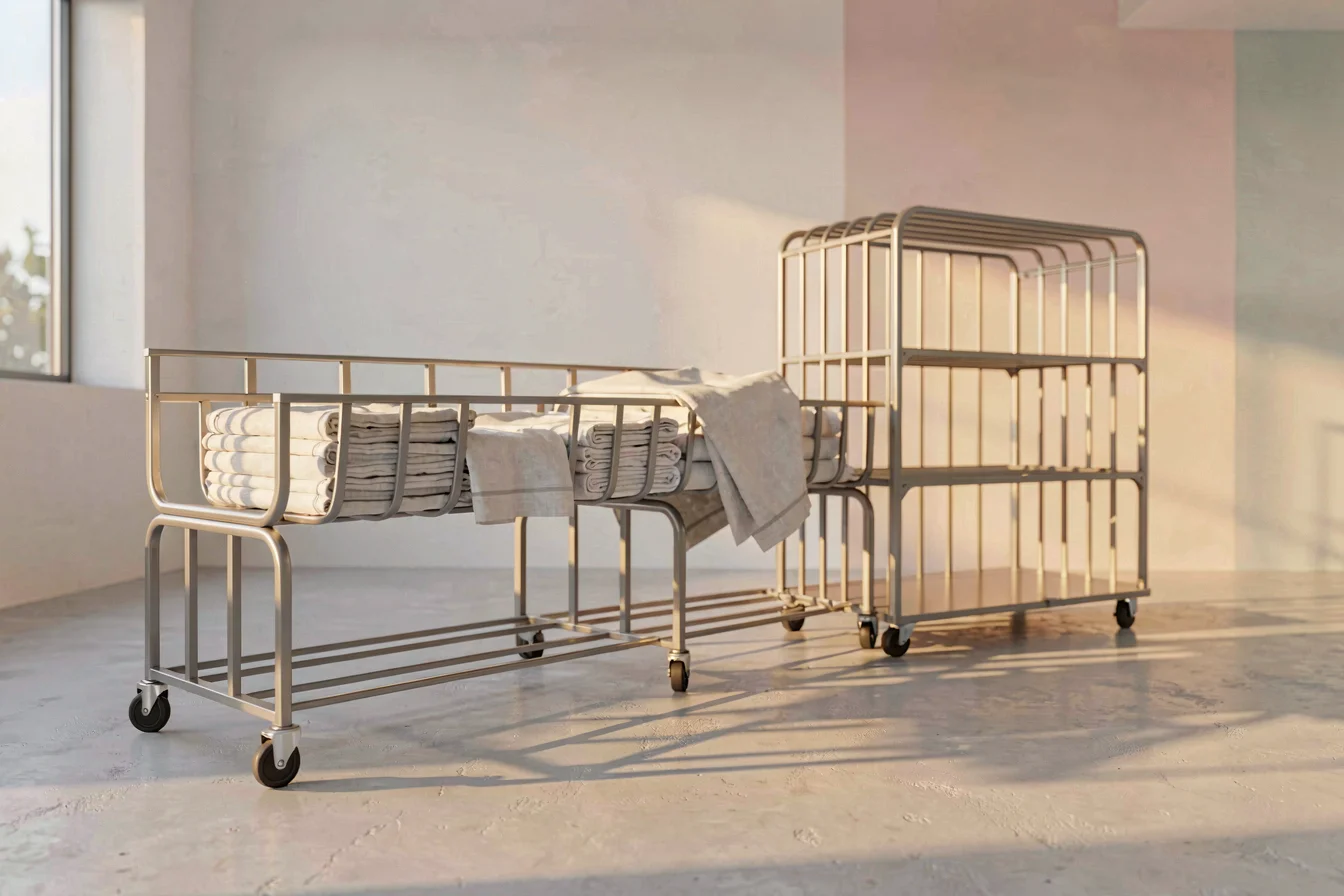 Heavy Duty linen cage trolley