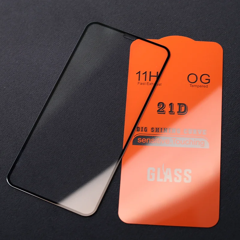 

21D Full Cover Full Glue Screen Protector Tempered Glass Anti Shock Full Coverage Screen Protector Glass for all mobile phone