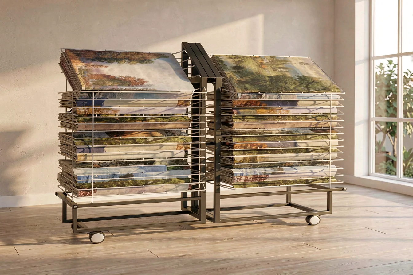 industrial metal newspaper stand