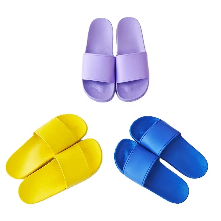 

Wholesale Factory Price high quality Unisex Men Women home yellow slippers purple custom logo men slides slippers sandals, Blank/customized/print