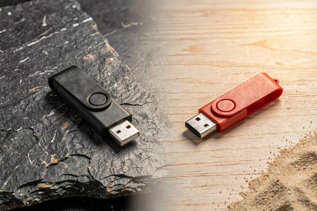 Industrial-grade Cased USB Stick vs. Barebones Uncased USB Stick