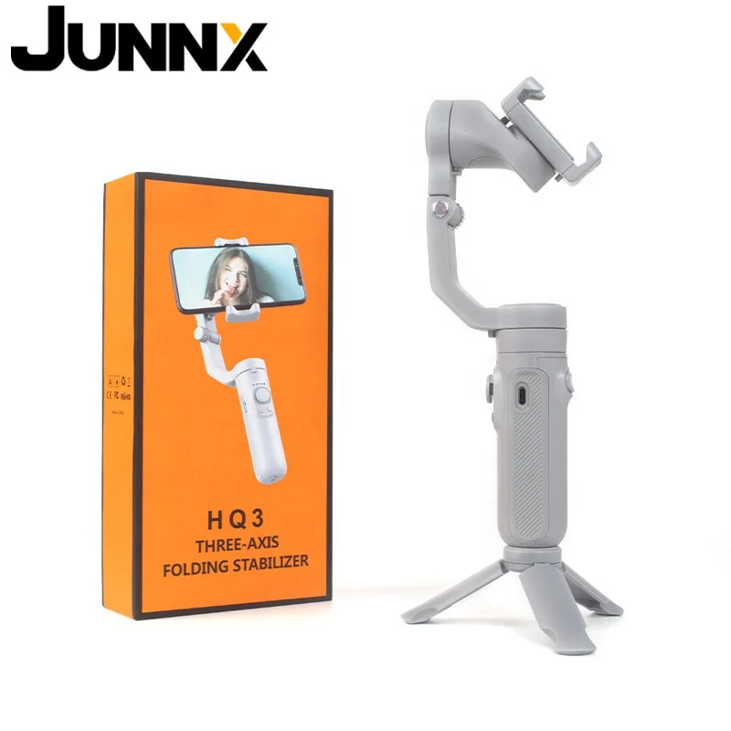 

Junnx New HQ3 Axis Cell Phone Stabier Vlog Video Recording Gimbal Stabilizer Estabilizador de Celular for Smartphone