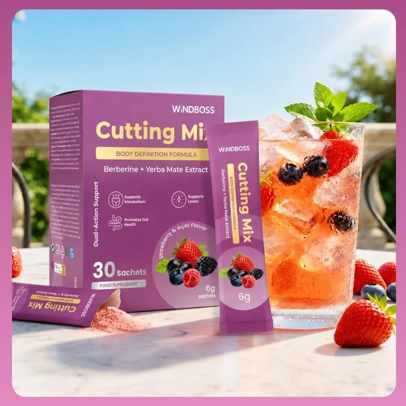 WindBoss Berberine Drink Mix with Strawberries