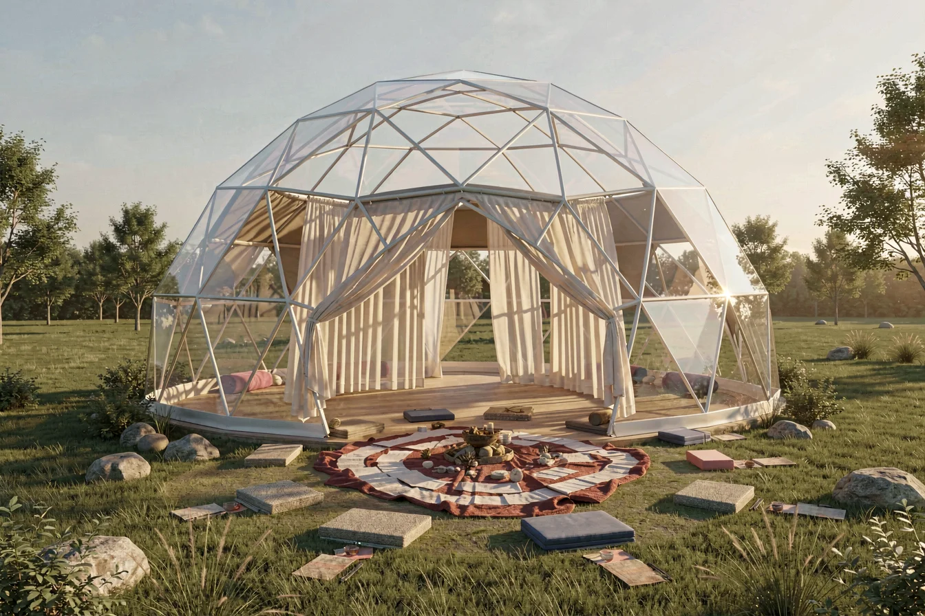 Luxury meditation tent
