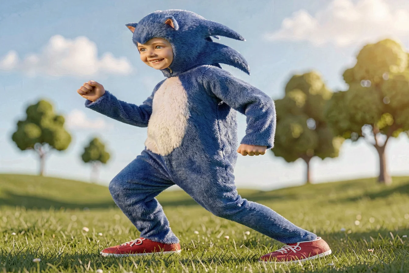 Kids Sonic hedgehog costume