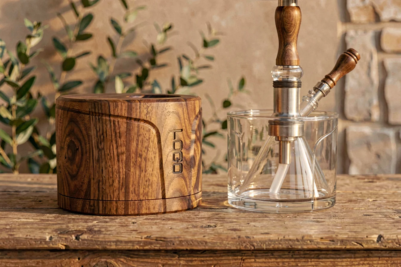Premium wooden hookah base vs. glass hookah base