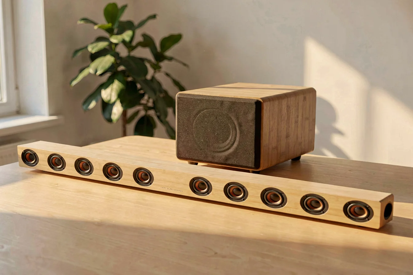 Premium speaker grill wood