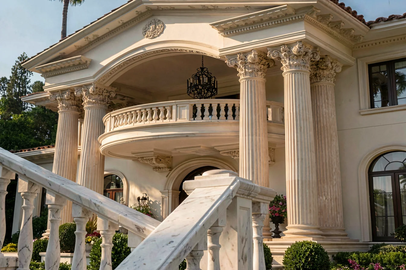 Custom marble baluster