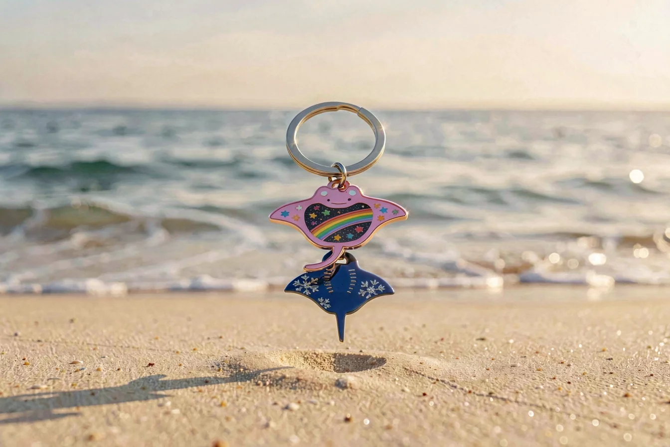 Premium stingray keychain