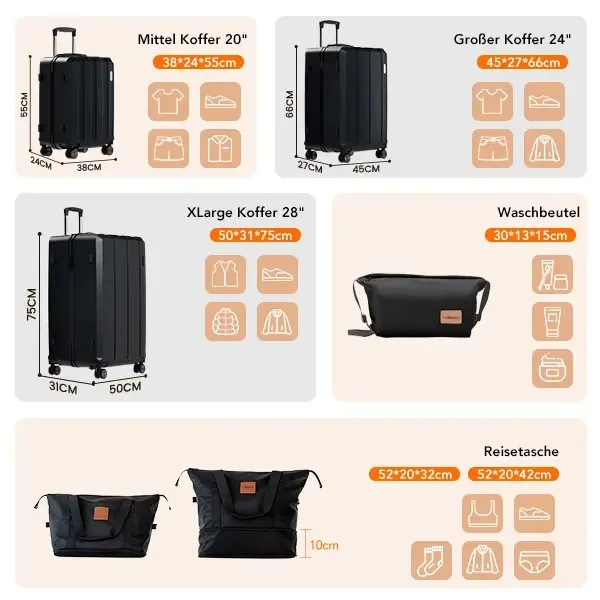 Vallsero Luggage Dimensions