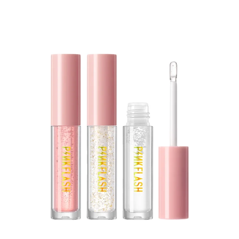 

PINKFLASH Moisturizing Shiny Non-Sticky Long Lasting Provides Maximum Color Glides on Lip Clear Lacquer Lip Gloss