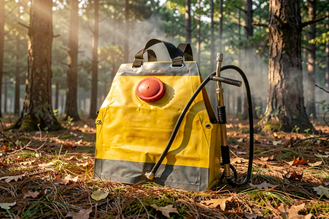 Logistics-optimized firefighting backpack sprayer