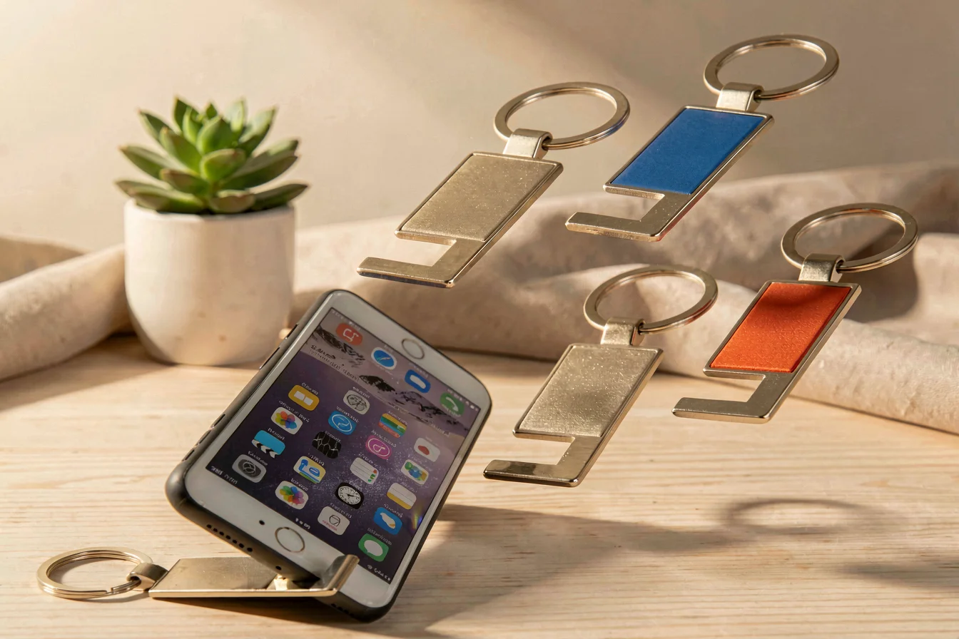 Premium keychain phone stand