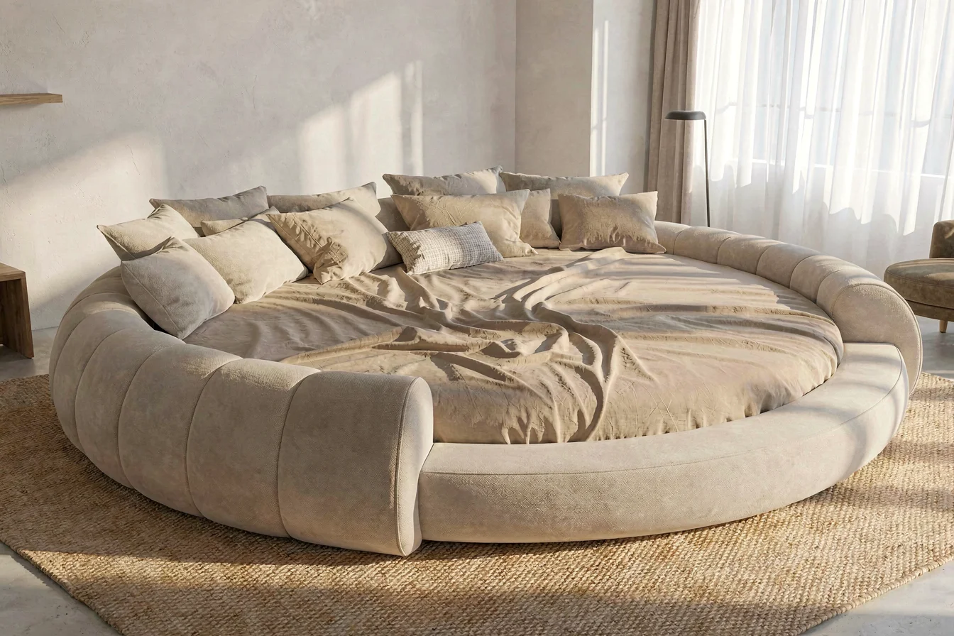 Modern king round bed