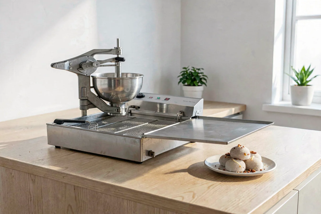 Industrial mochi donuts dispenser