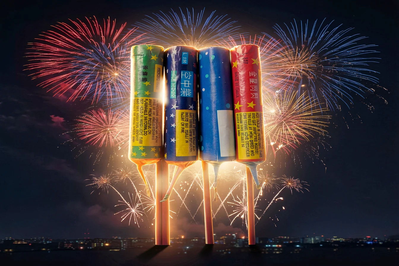 Decorative big firework rockets