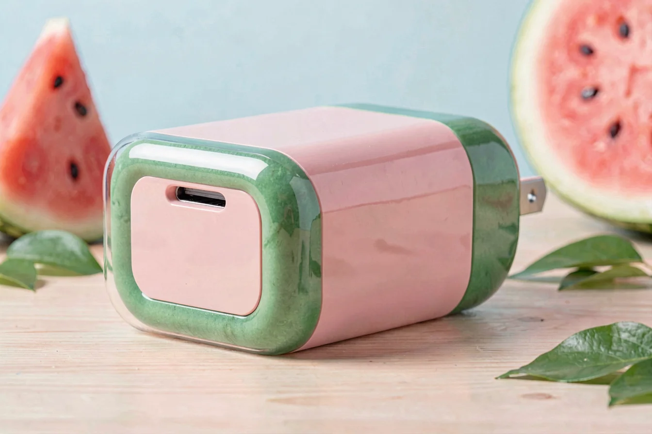 Cute iPhone charger watermelon design