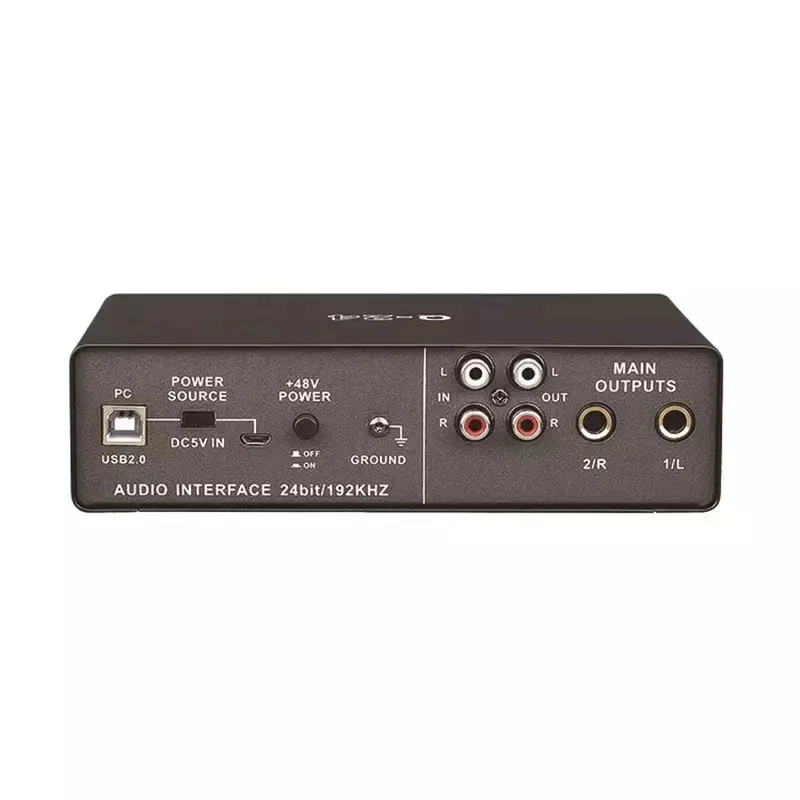 

Cheap Sound card Professional USB audio interface 24-bit/192khz 2I2 studio recording music live broadcast for sound equipment