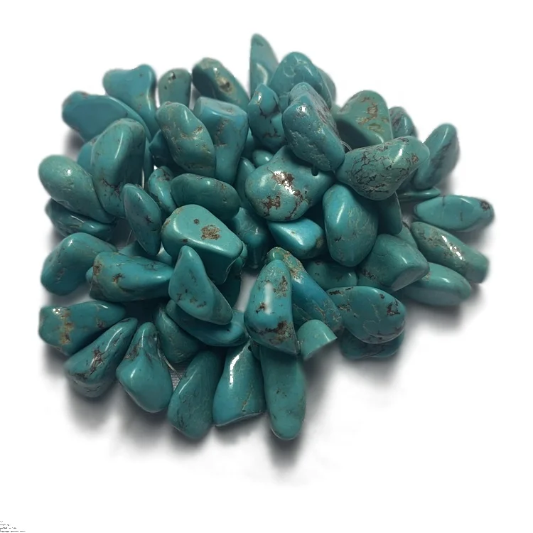 

100% Natural Genuine Turquoise Blue Gemstone Pebble Nugget 3-30MM Beads