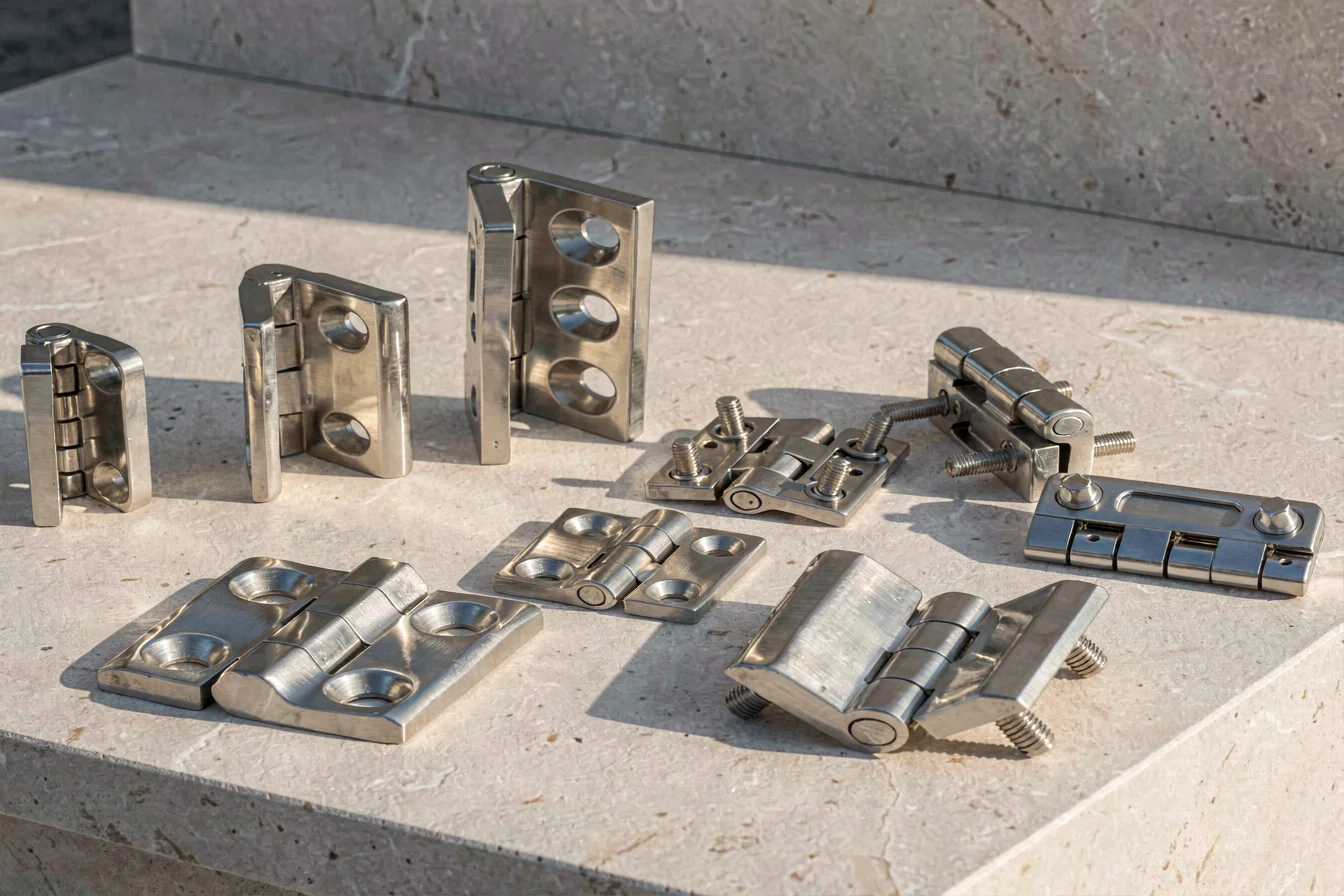 Stainless electrical panel box hinges